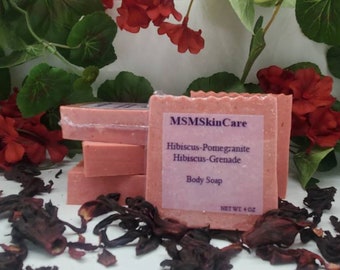 Antioxidant Hibiscus-Pomegranite Cold Process Hand & Body Soap