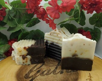 Cocoa-Shea Butter Bomb Moisturizing Beauty Body Bar, Cold Process Soap