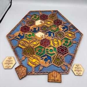 カタン　海外製木製セット Wooden Catan - Etsy
