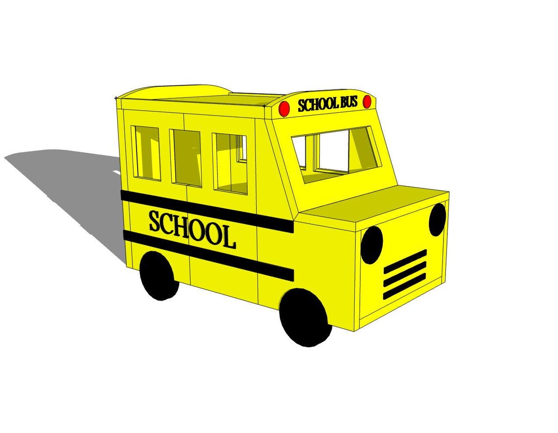 Little Free Library School Bus Plans (book Nook) - Etsy
