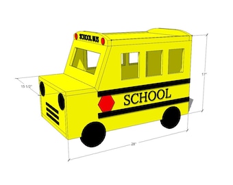 Little Free Library School Bus Plans (Book Nook)