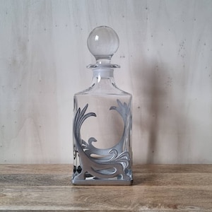 Etain les Potstainiers Hutois crystal decanter Art Nouveau
