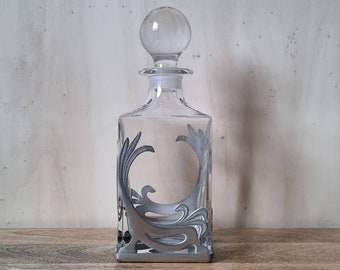 Etain les Potstainiers Hutois crystal decanter Art Nouveau