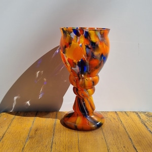 Art Deco Spatter vase, pop art, boho Kralik, end of day