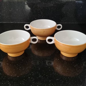 Hilton Hotel Rotterdam Holland, soup bowls from 1963 by Petrus Regout Royal Sphinx Maastricht ceramics