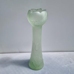 Josef Rindskopf frosted tulip vase, Art Nouveau Jugendstil