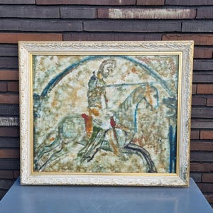 spanish mixed media painting, modern King Ferdinand of Leon 2