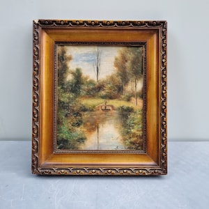 antique 19th century romantic school painting