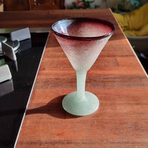 Murano Pulegoso fizzy bubble crystal, cocktail drinking glass