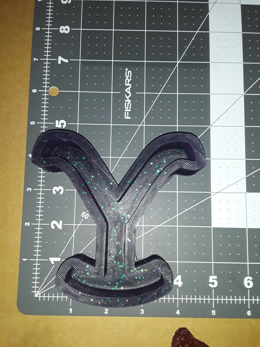 Yellowstone Y Logo silicone mold for aroma beads and freshies