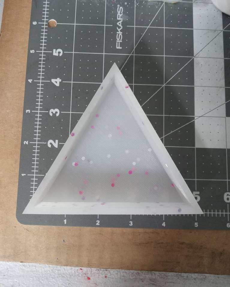 TRIANGLE COLUMN Resin Mold, Silicone Mold to make shape 1-7/8 tall, c