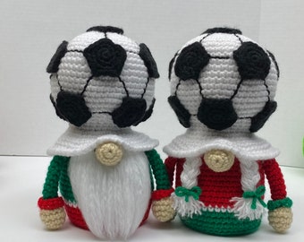 Crochet Pattern, Gnome Amigurumi Soccer Ball Hat Crochet Pattern, Handmade Gift Decoration Crochet Instruction Pdf