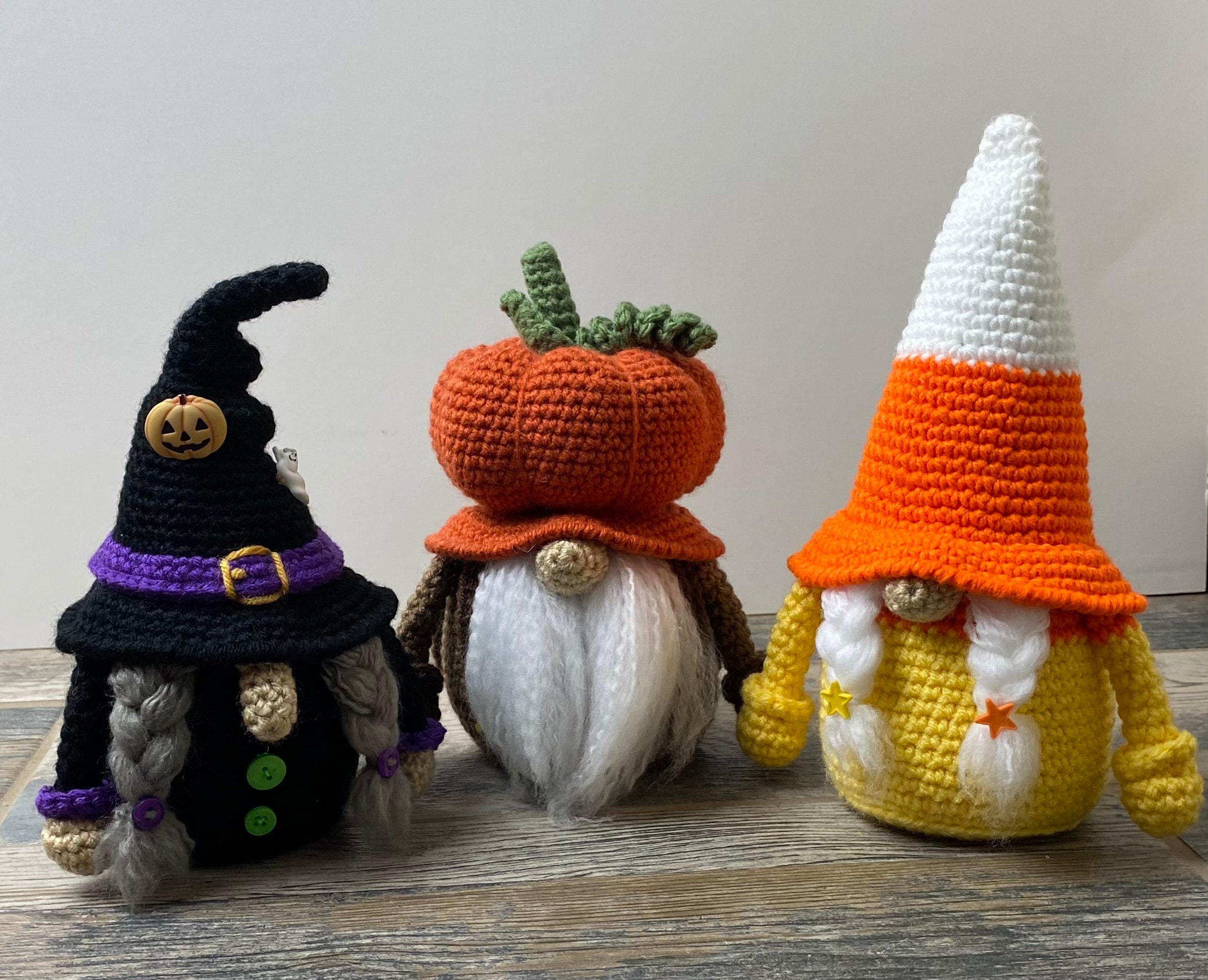 39 Candy Corn Crochet Patterns to Sweeten Your Autumn Decor 32 Halloween Gnome Crochet Pattern Set