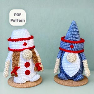 Crochet Nurse Gnome Pattern, Amigurumi Gnome PDF, Medical Gnome Crochet Pattern, Nurse Gift Idea, Doctor Gnome Pattern