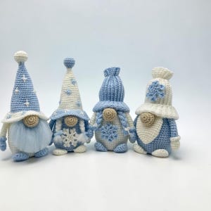 Crochet Pattern Gnome Amigurumi, Winter Snowflake Christmas Decoration, Winter Crafts Design