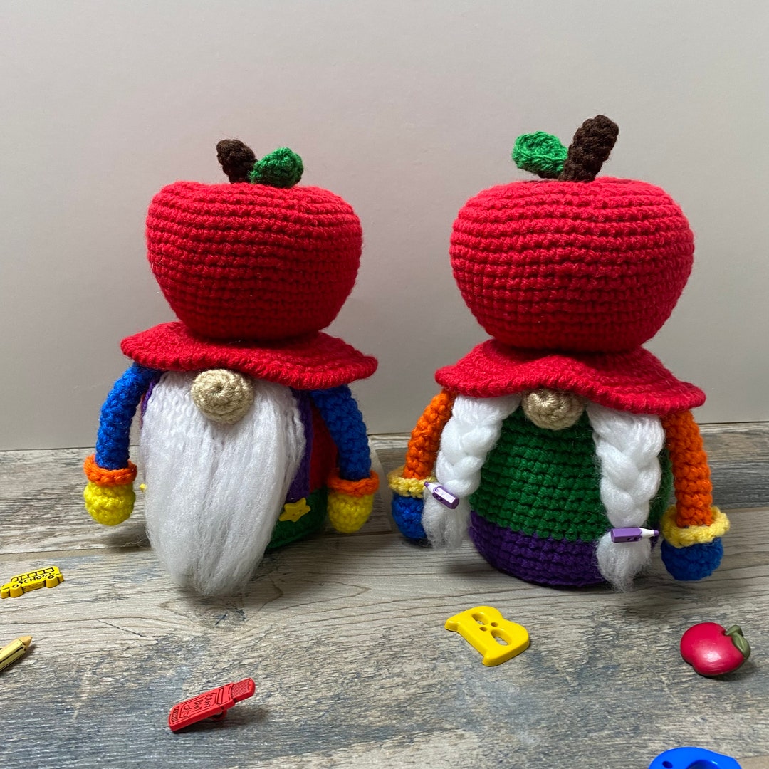 Crochet Pattern, Gnome Amigurumi Crochet Pattern, Apple Hat Crochet