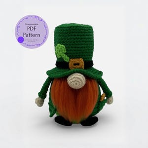St Patrick’s Day Kobold Gnom Häkelanleitung PDF – Lucky Irish Amigurumi Decor DIY Geschenk