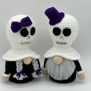 Halloween Crochet Pattern, Gnome Crochet Pattern, Skull Hat Crochet Gnome Pattern, Halloween Crochet Decoration