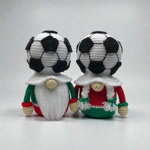 Crochet Gnome Amigurumi Pattern, World Cup Soccer Hat, Sports Decor DIY (PDF Pattern)