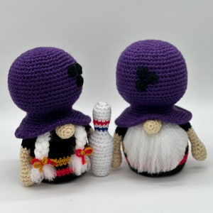 Crochet Pattern Gnome Amigurumi, Crochet Gnome Bowling Ball Hat, Bowling Ball Gnome Amigurumi Crochet Pattern