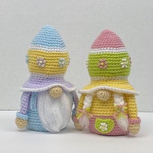 Easter Crochet Pattern, Easter Egg Hat Crochet Gnome Amigurumi, Handmade Gift Spring Decoration Instruction