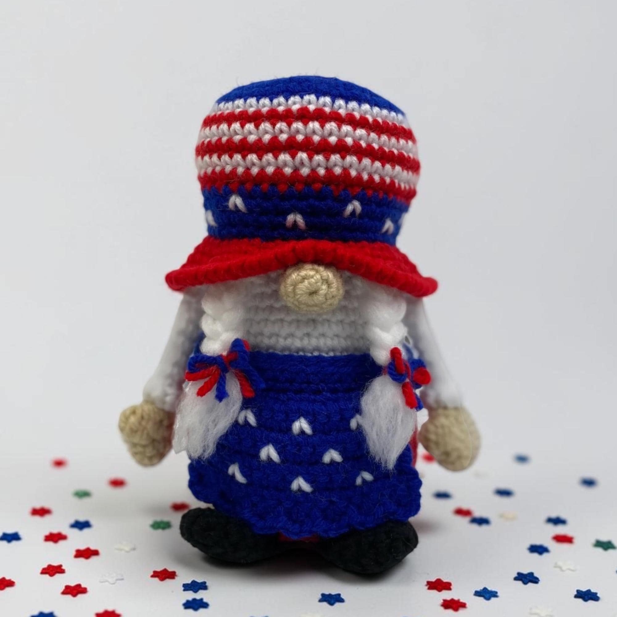 39 Red, White, and Blue Crochet Patterns for Festive Celebrations 32 Patriotic Crochet Gnome