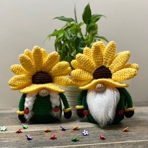 Sunflower Gnome Crochet Pattern - Fall Gnome PDF, Autumn Decor, Crochet Gnome Pattern, Farmhouse Gnome, DIY Gnome Pattern, Instant Download