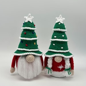 Häkelanleitung für einen Weihnachtsbaum-Gnom, PDF-Anleitung für festliche Amigurumi, Tutorial für einen Weihnachtsbaum-Gnom, Download für festliche Winterdeko