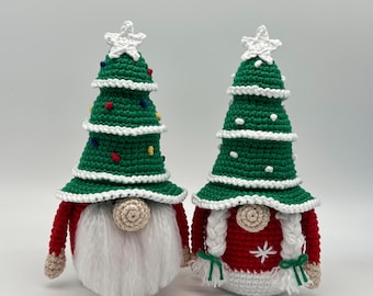 Christmas Tree Gnome Crochet Pattern, Holiday Amigurumi PDF, Xmas Tree Gonk Tutorial, Festive Winter Decor Download