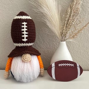 Football Gnome Crochet Amigurumi Pattern PDF, Sports Fan Team Spirit Gift