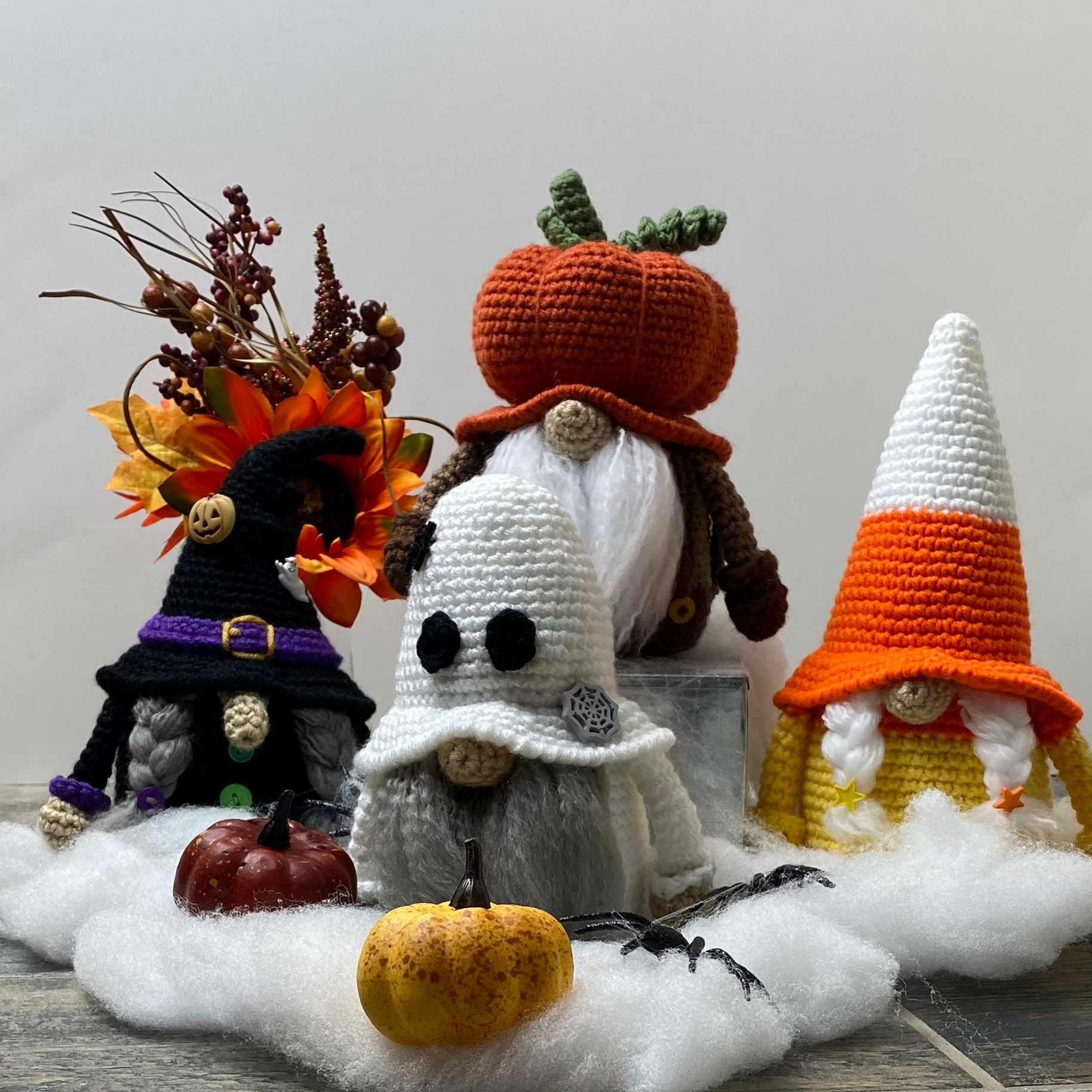 Halloween Crochet Pattern Gnome Amigurumi Bundle Pumpkin, Witch, Candy ...
