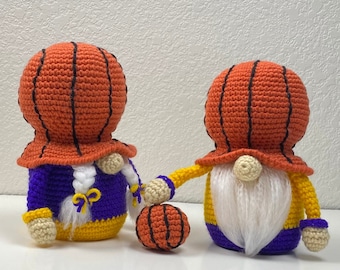 Crochet Amigurumi Basketball Gnome Pattern - PDF Instuctions