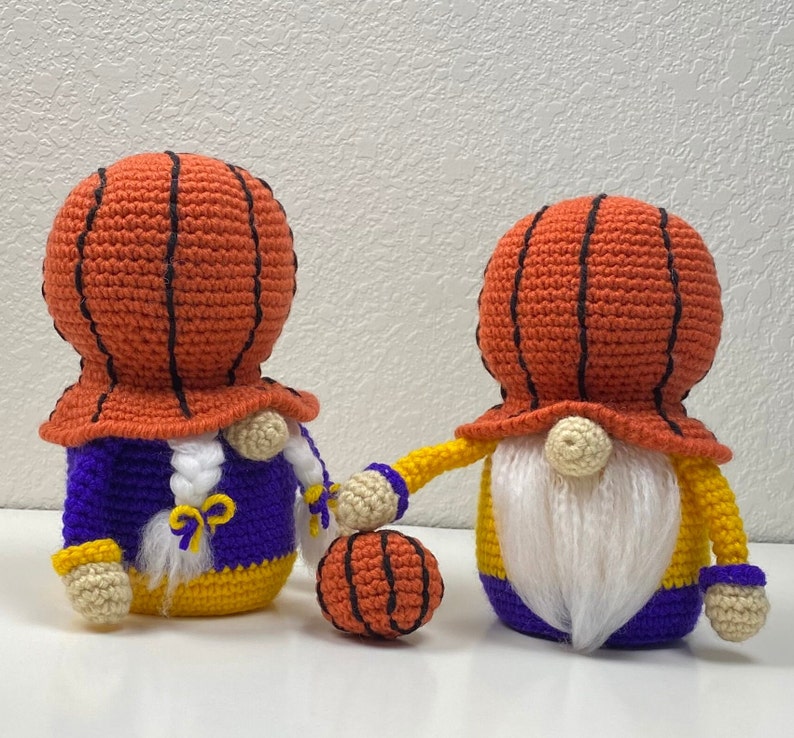 Crochet Amigurumi Basketball Gnome Pattern PDF Instuctions image 1