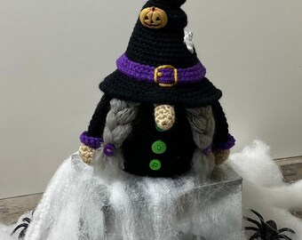Crochet Witch Gnome Pattern: Halloween Fall Amigurumi (PDF Pattern)