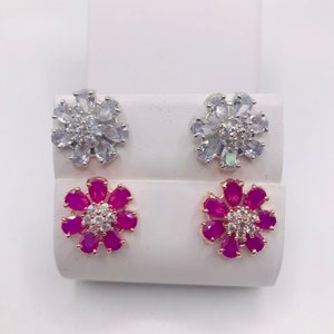 CZ stud earrings/ small stud earrings/ for girls