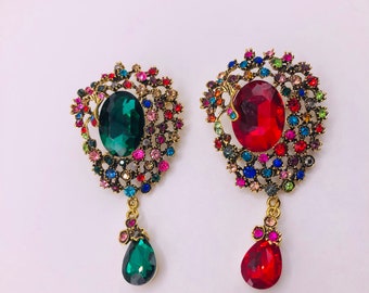 Broches grandes de gota de agua de cristal/Broche de moda/Broche de flores