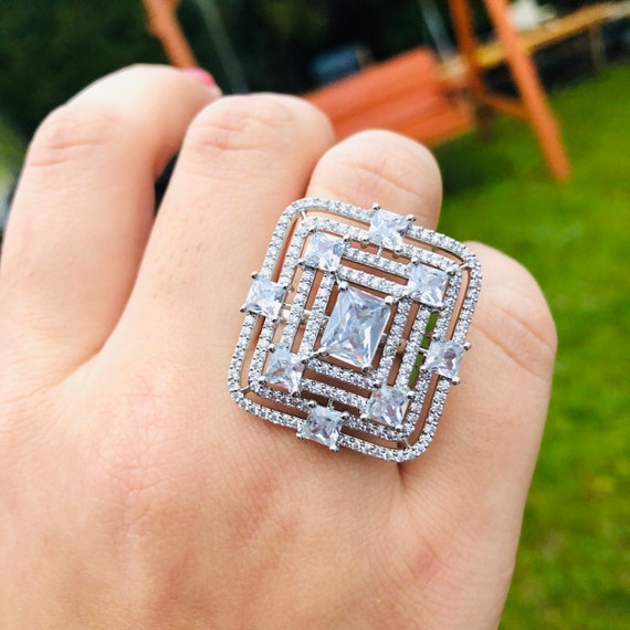 American diamond rings for ladies outlet
