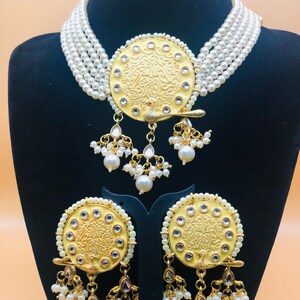 Choker set/ pearl choker set/ peacock design/ party wear/ wedding jewelry/ beautiful choker set