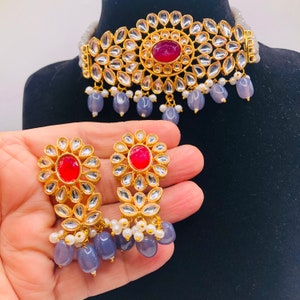 Kundan choker set/ party wear choker/ wedding jewelry