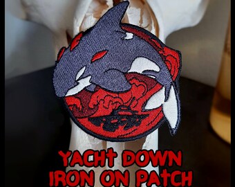 Yacht Down Iron On Patch