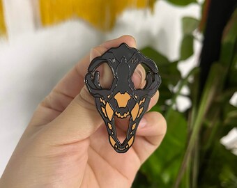 Cat Skull Enamel Pin