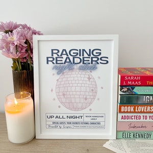 Raging Readers Night Club Print - 8.5x11in