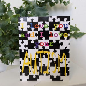 Scheda di diagnosi di autismo Affermazione quotidiana Neurodiversità positiva Neurospicy Neurodivergenza Migliore amica Amore Arcobaleno Puzzle multicolore di compleanno