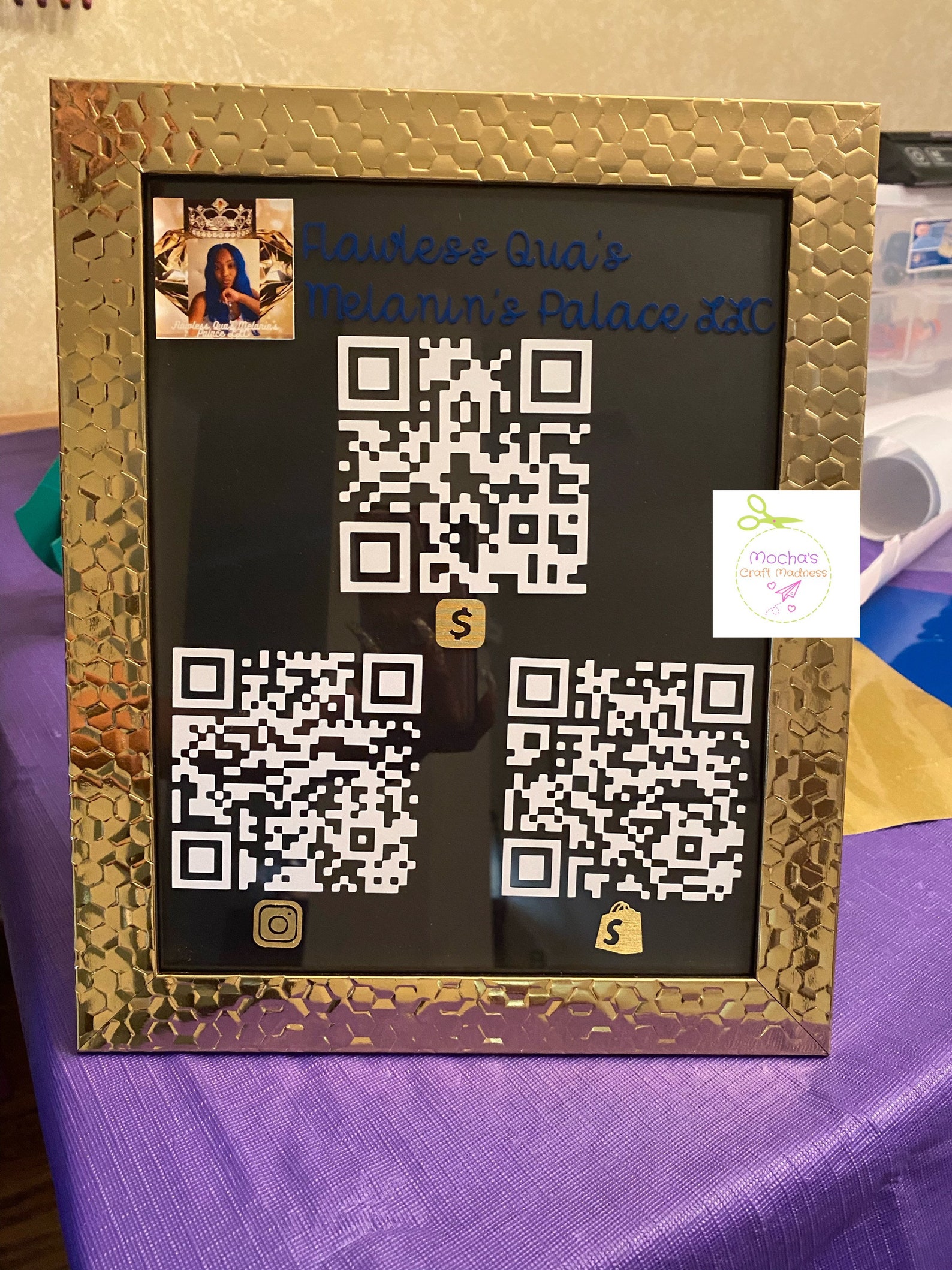 Plaque de code QR personnalisée w/ Cadre | Etsy