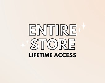 Entire Shop SVG Bundle, Trendy Lifetime Access Drive - SVG PNG Files, Sublimation Digital Designs - Commercial Use