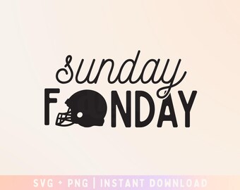 Sunday Funday Football SVG - Football SVG - Game Day svg - Commercial Use, Digital File