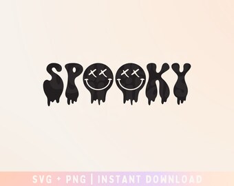 Spooky Retro SVG Cut File - Spooky Vibes - Funny halloween svg - Commercial Use, Digital File
