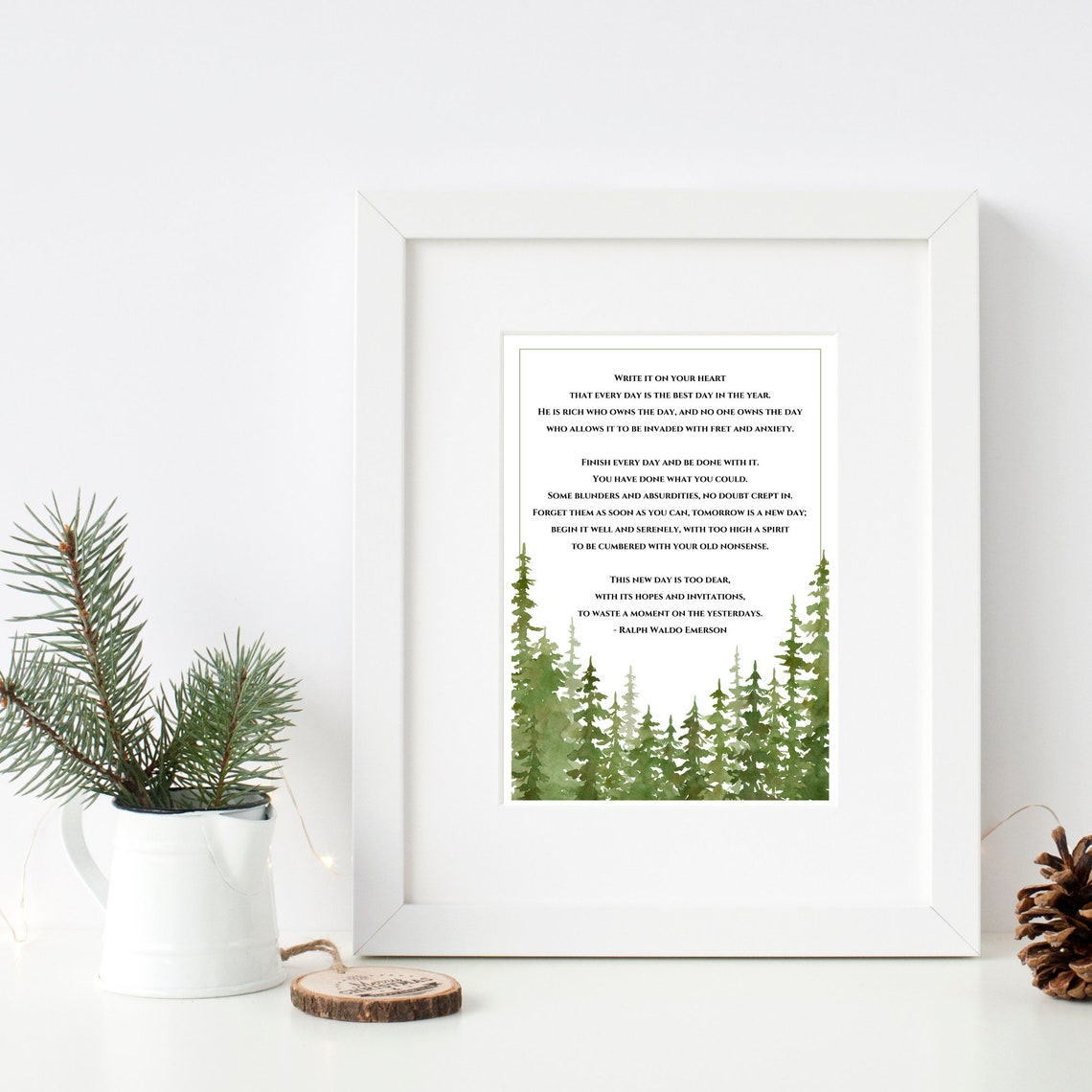 Ralph Waldo Emerson Quote Write It on Your Heart | Digital Download ...