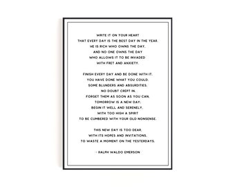 Ralph Waldo Emerson Quote Print | Minimalist Wall Art (Digital Download)