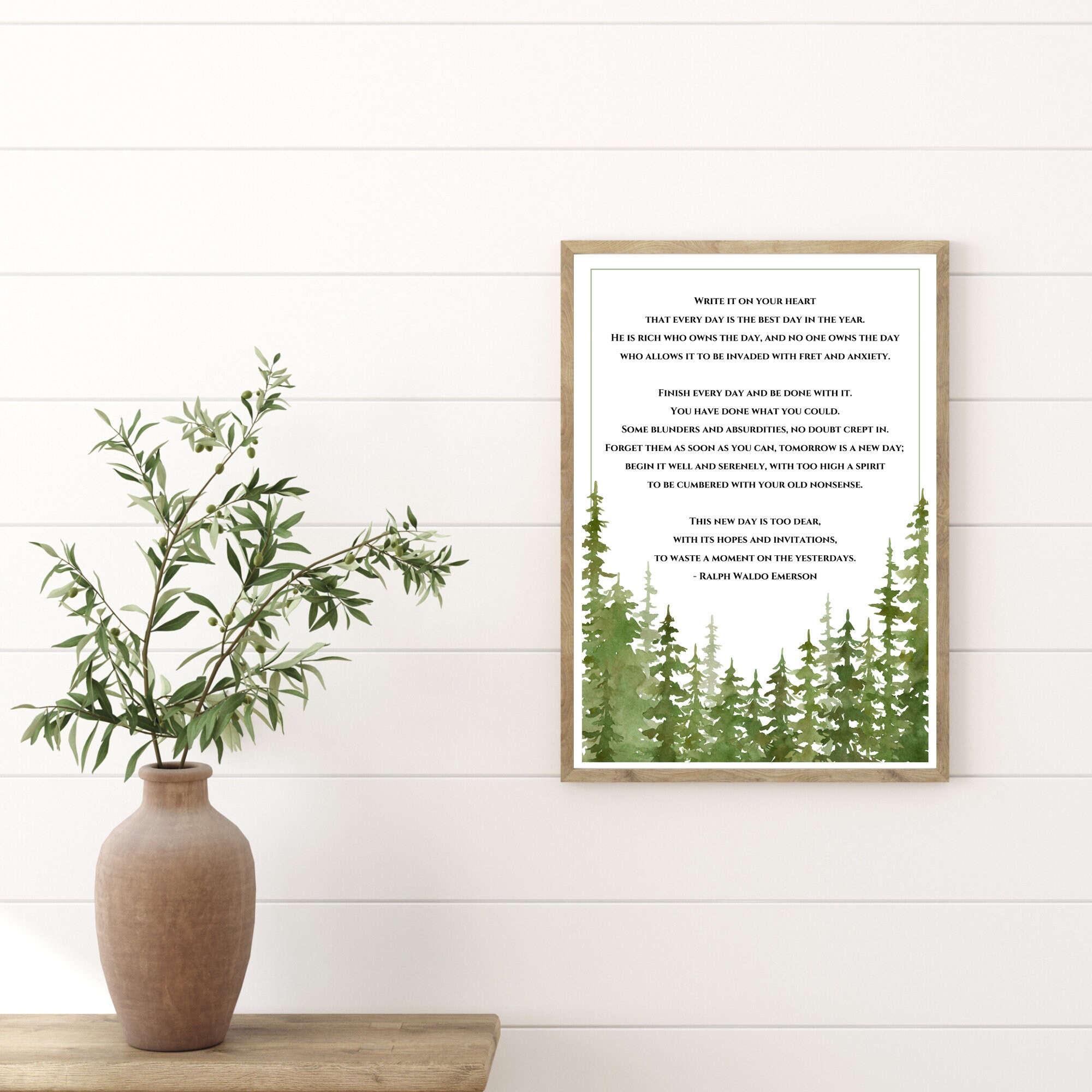 Ralph Waldo Emerson Quote Write It on Your Heart | Digital Download ...
